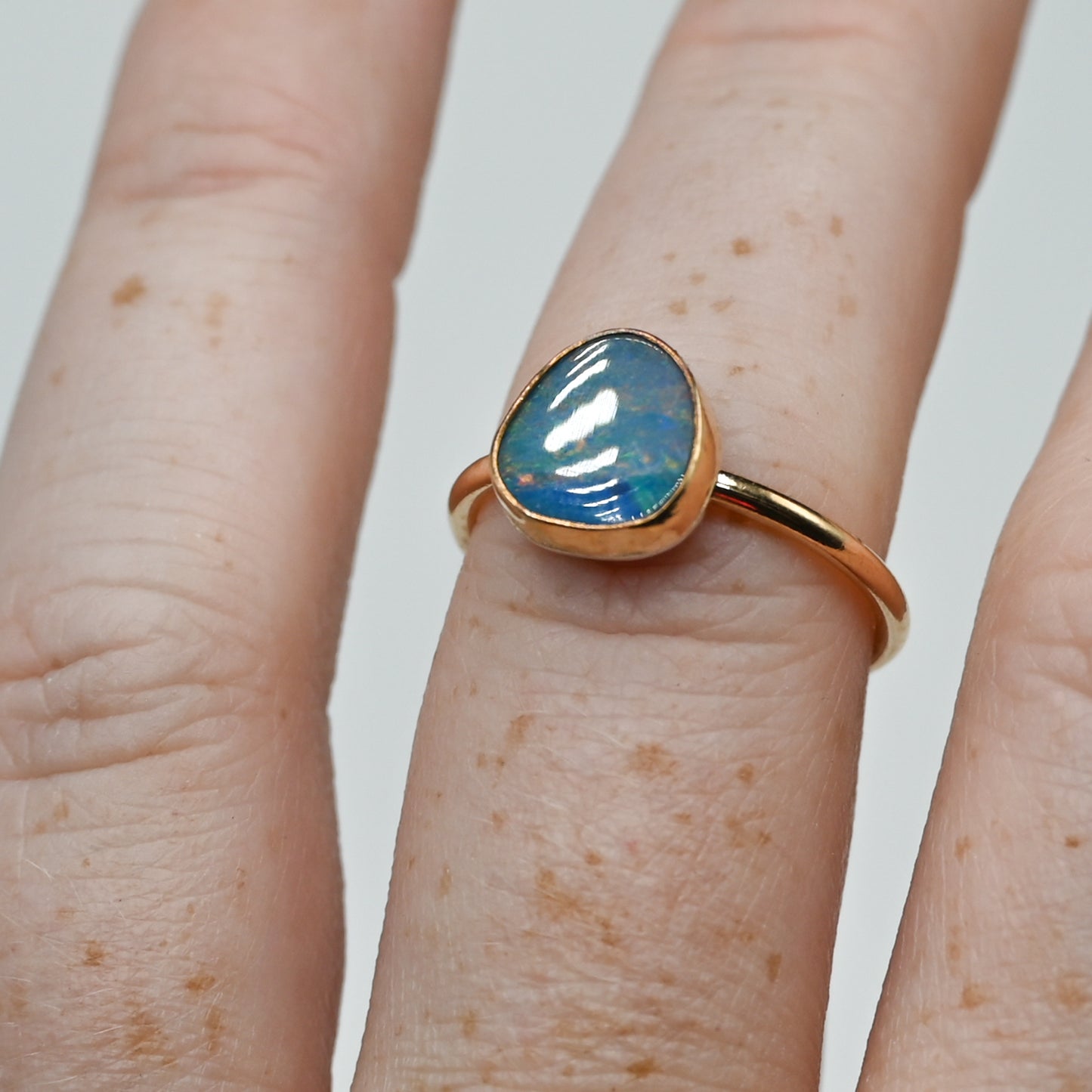 Gold fill Australian opal size 7.5