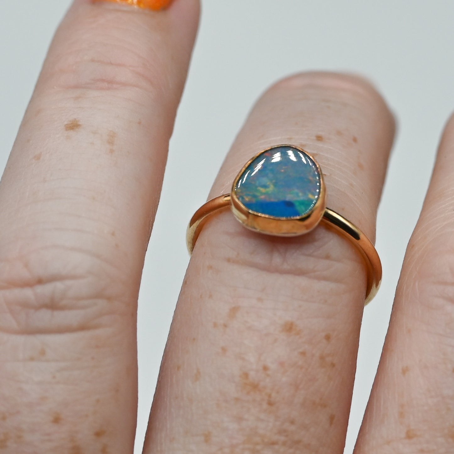 Gold fill Australian opal size 7.5