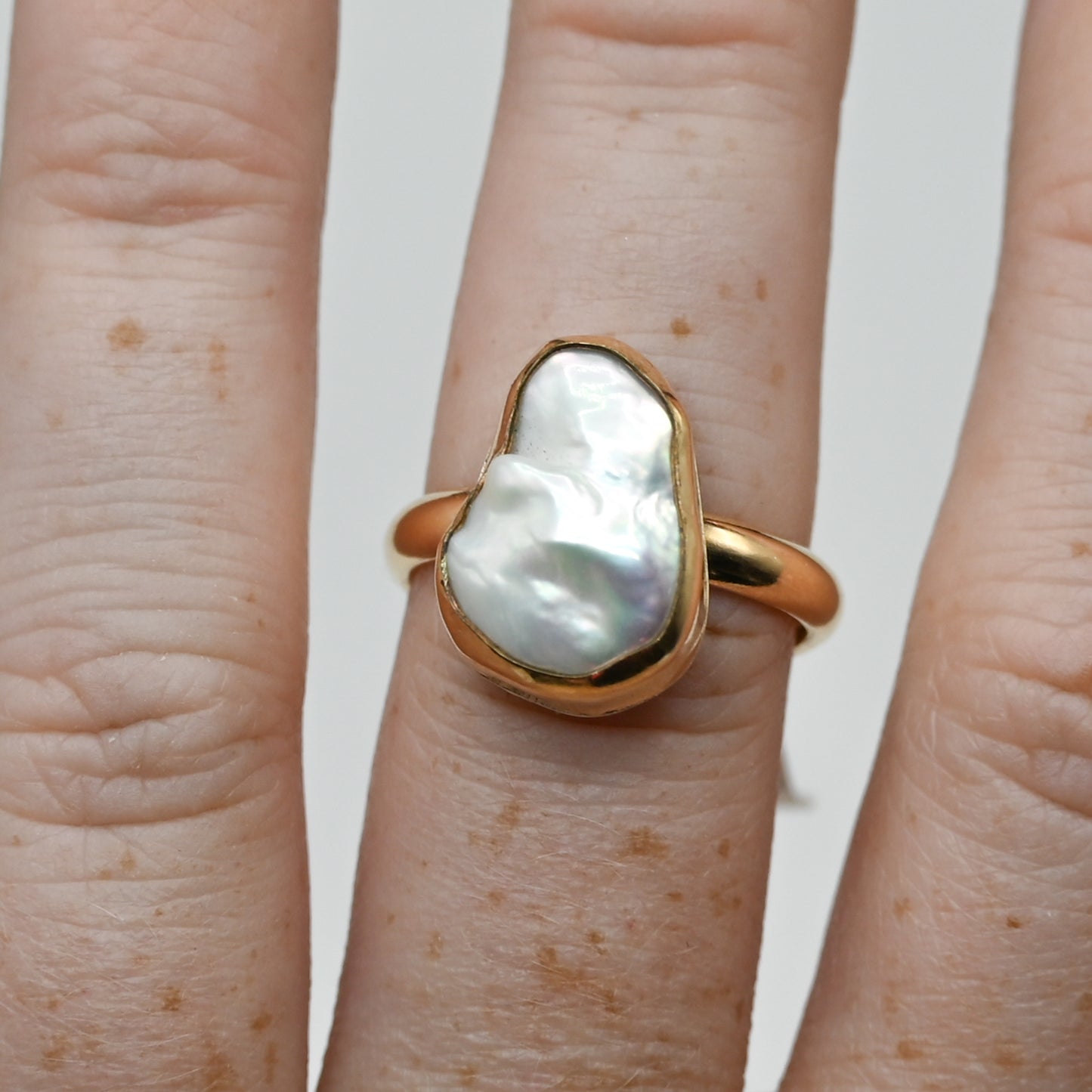 Gold fill xl keshi pearl size 8