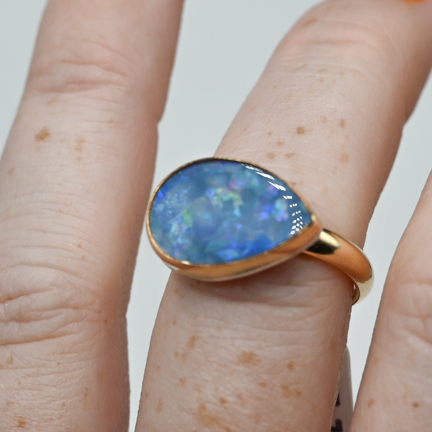 Gold fill xl horizontal Australian opal size 7.75