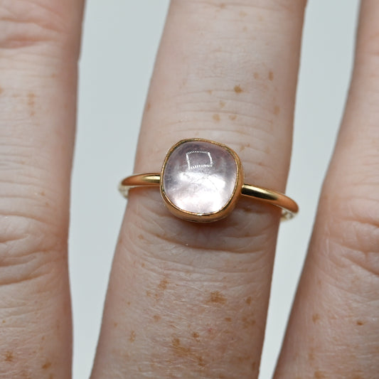 Gold fill square morganite size 7.75