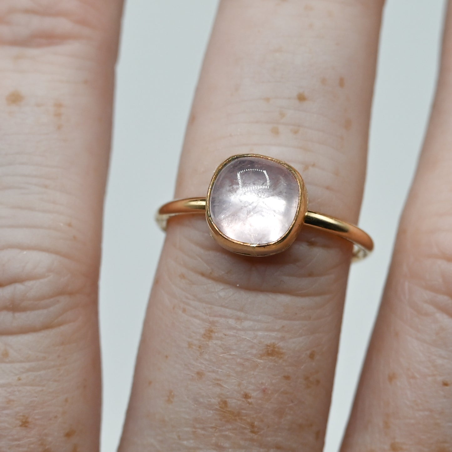 Gold fill square morganite size 7.75