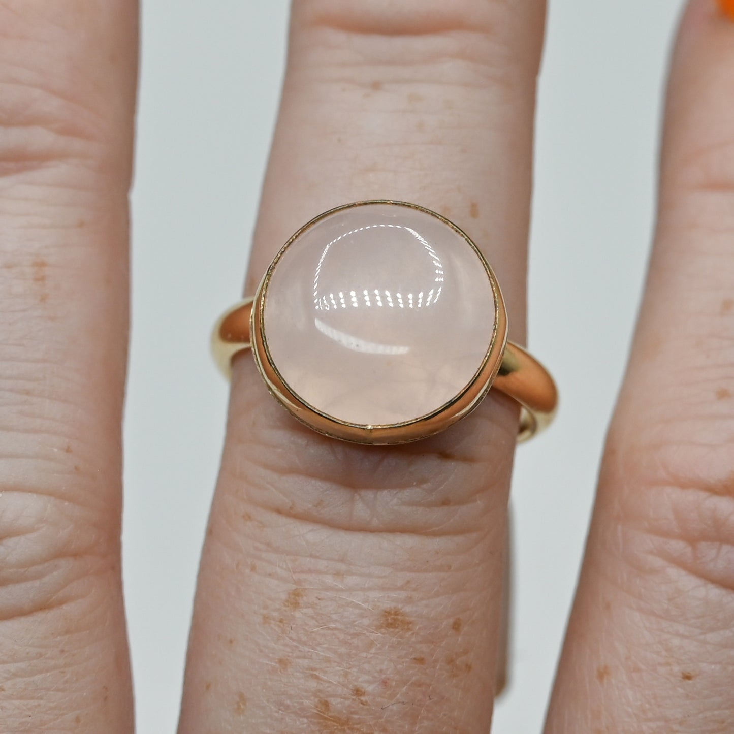 Gold fill rose quartz size 8.5