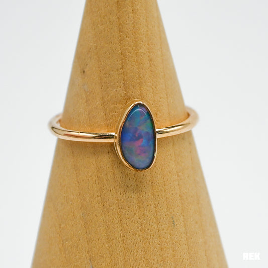 Gold fill Australian opal size 9