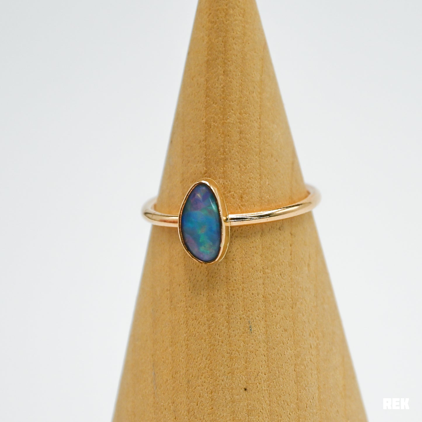 Gold fill Australian opal size 9