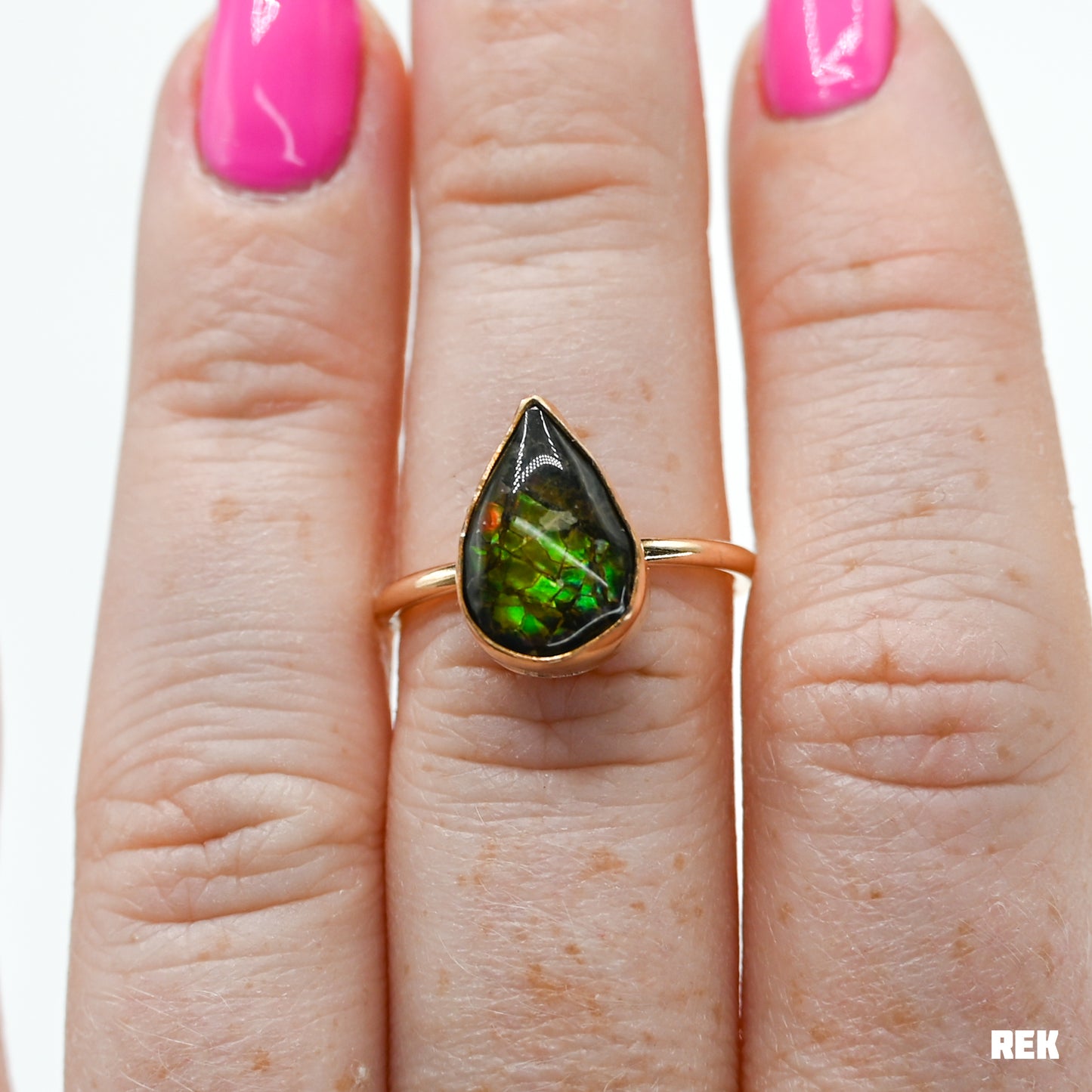 Gold fill Ammolite size 6.75