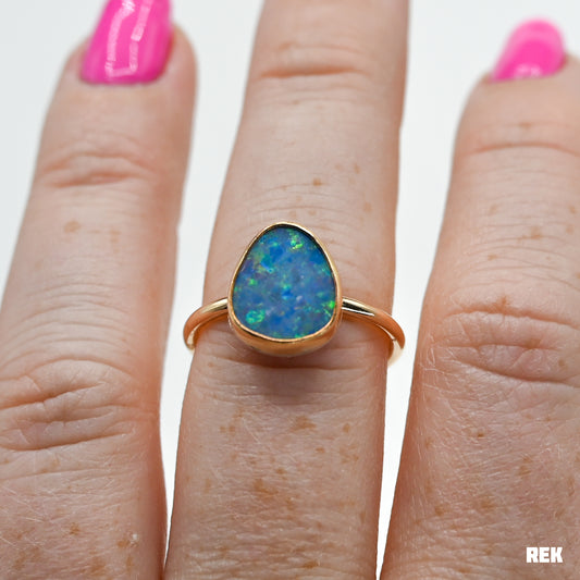 Gold fill Australian opal size 7.25