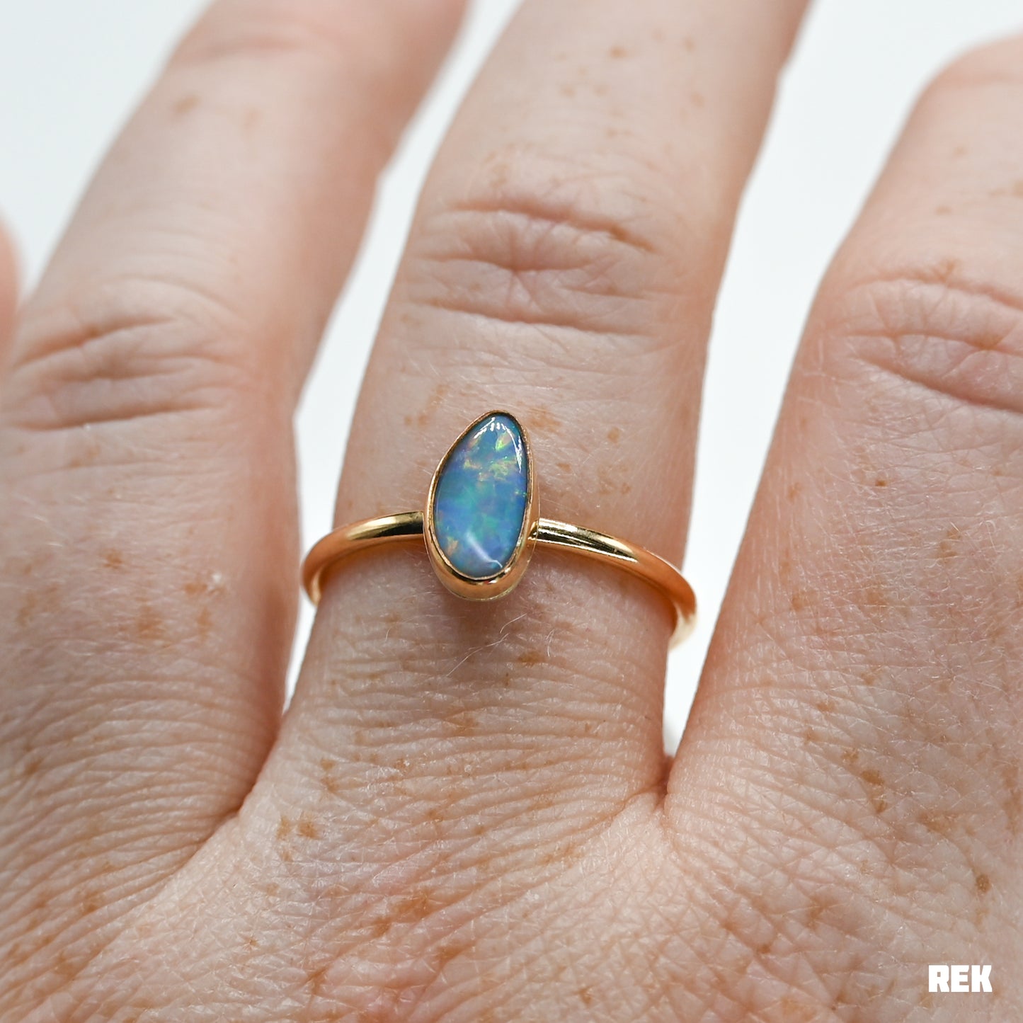 Gold fill Australian opal size 9