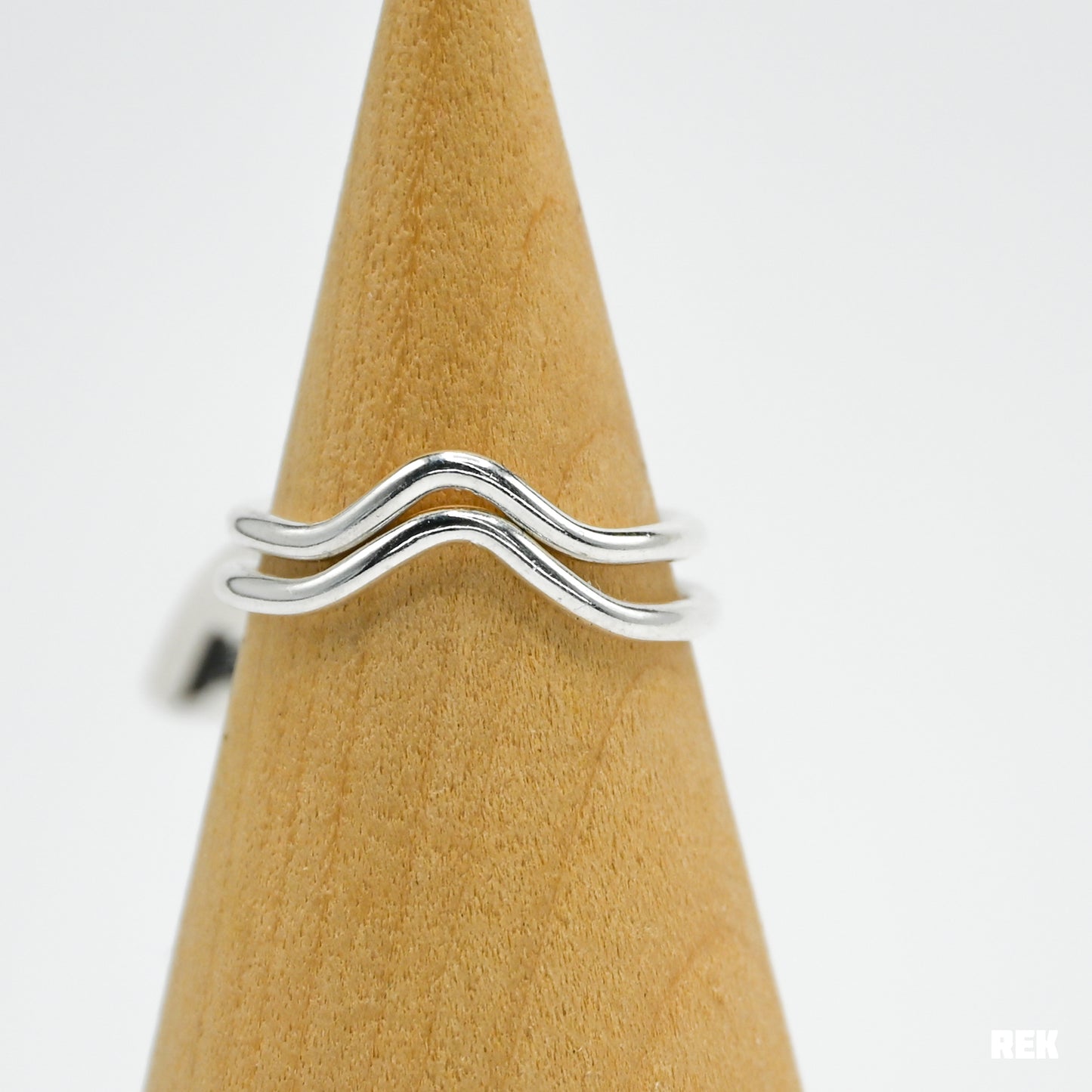 Sterling silver chevron stacker