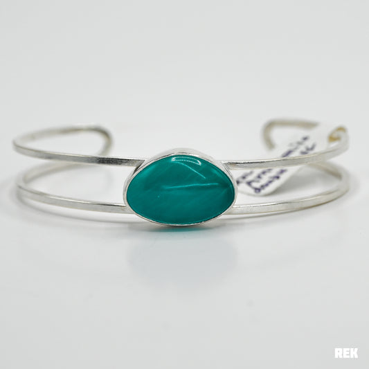 Amazonite double wire cuff