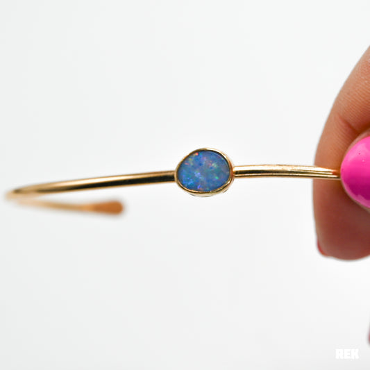 Gold fill Australian opal cuff