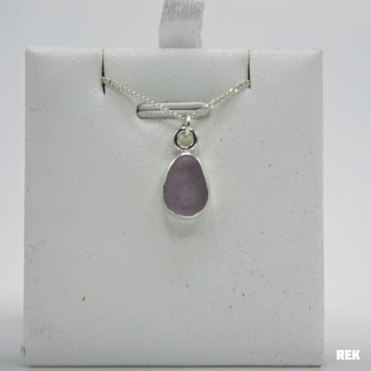 Lavender sea glass necklace