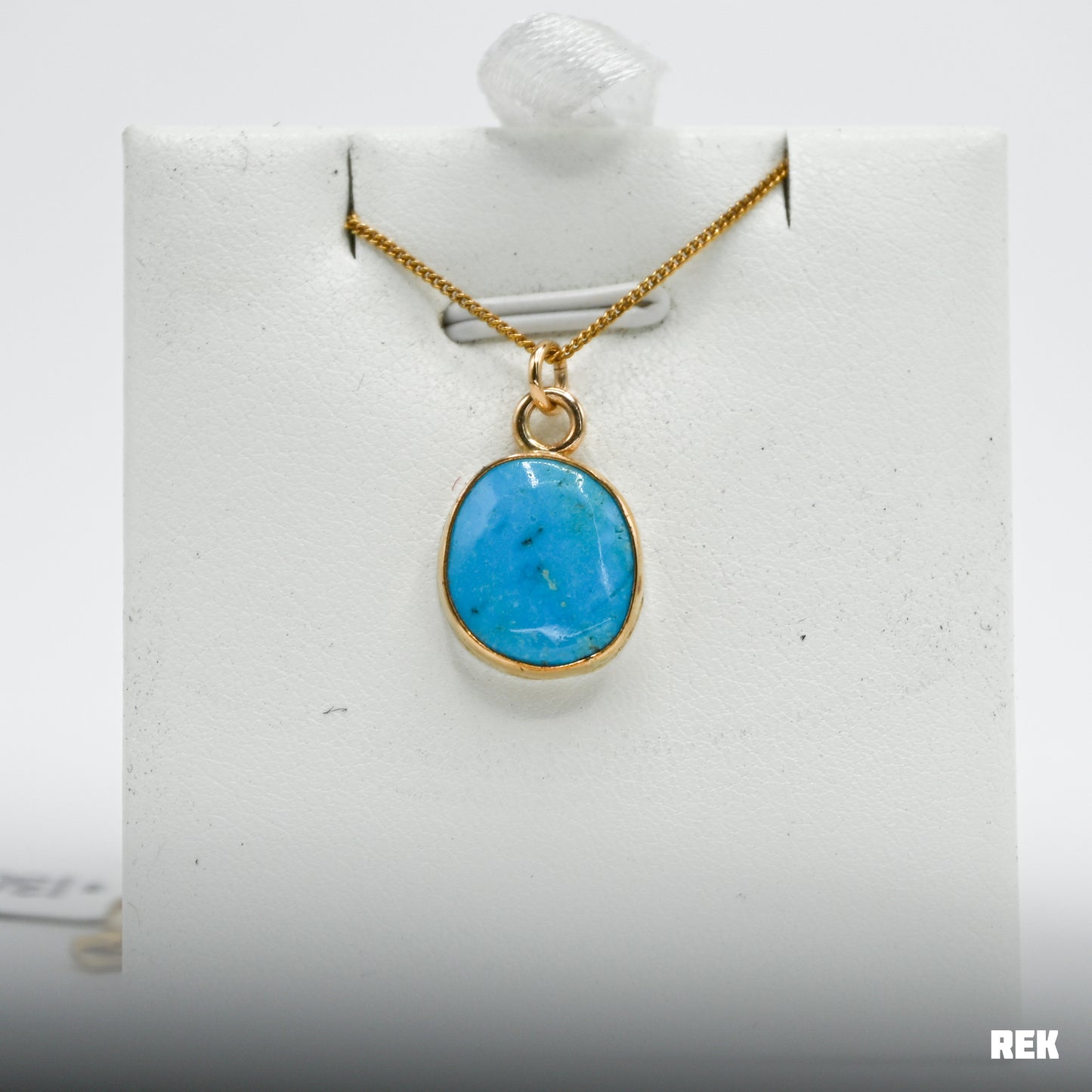 Gold fill kingman turquoise necklace