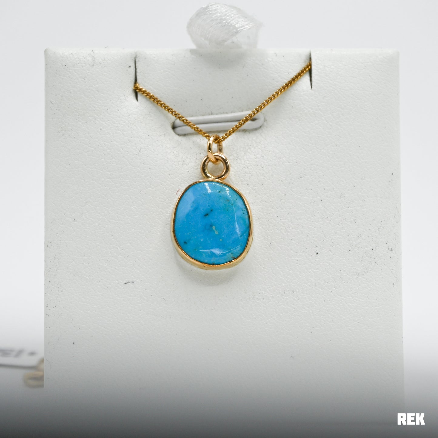 Gold fill kingman turquoise necklace