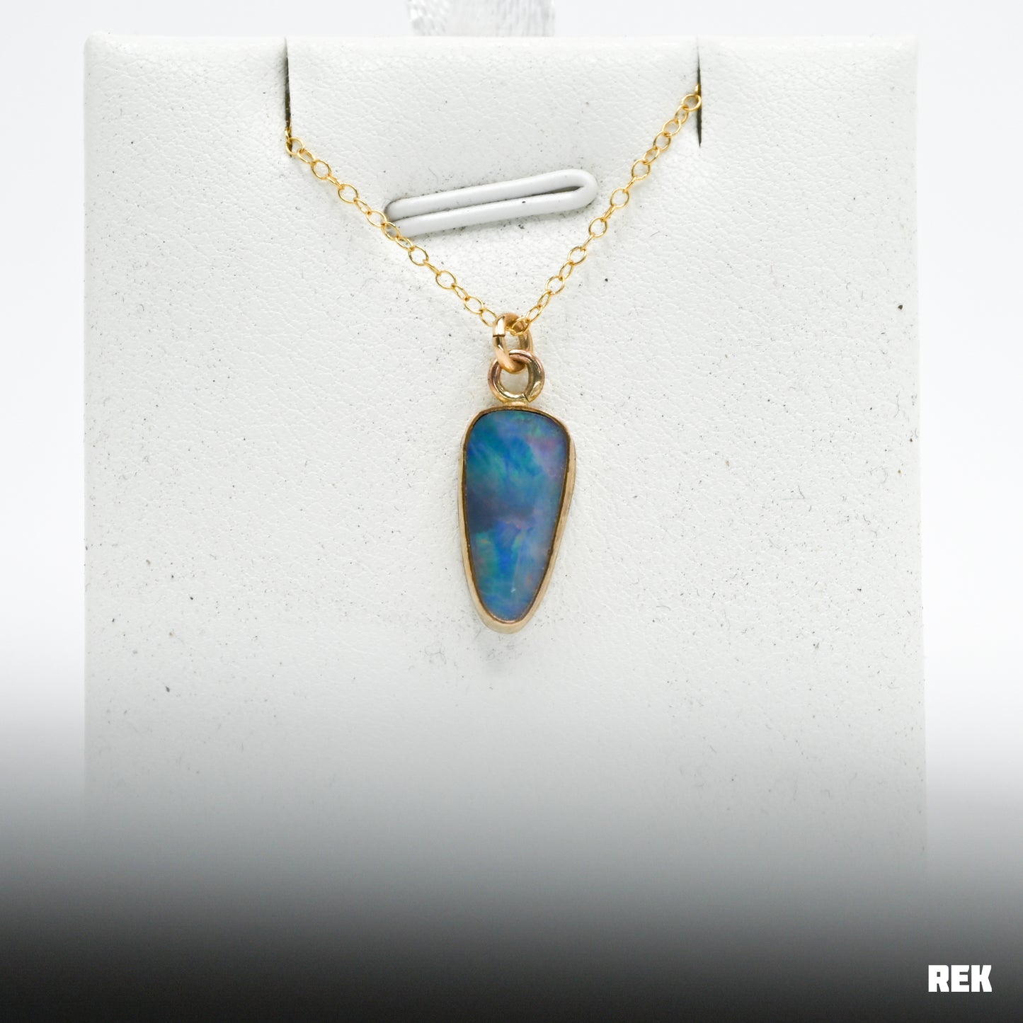 Gold fill Australian opal necklace