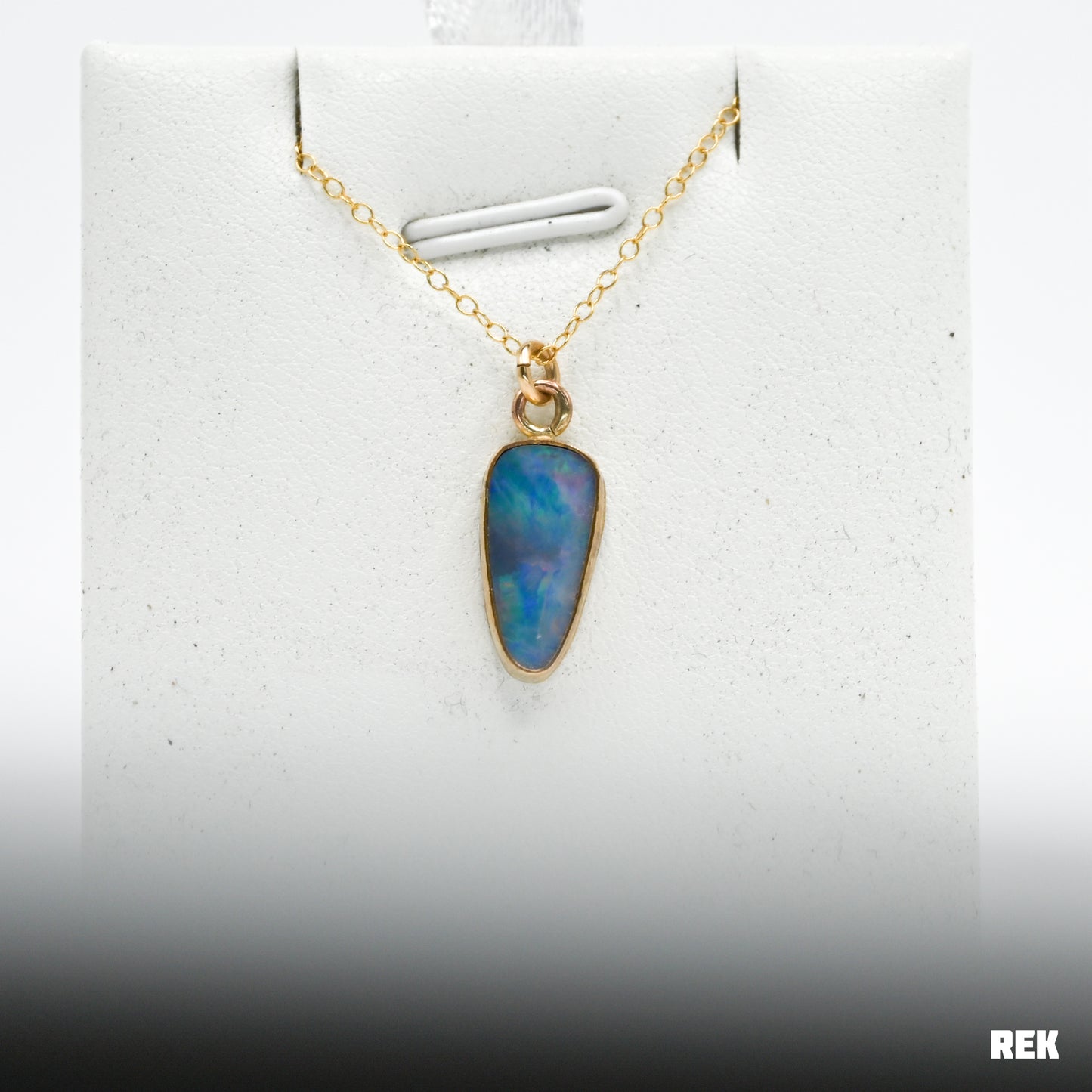 Gold fill Australian opal necklace