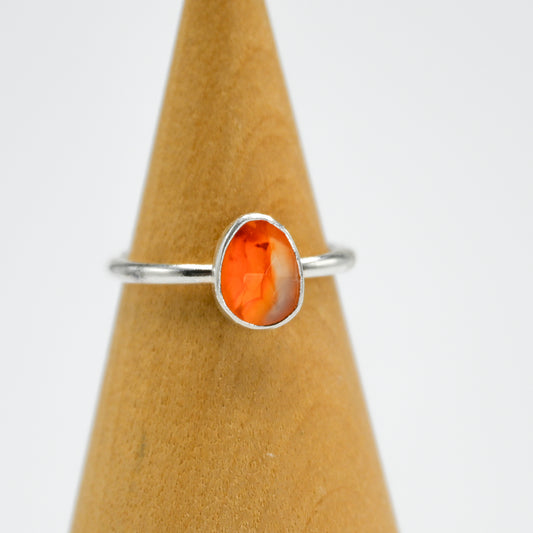 Rose cut carnelian size 5