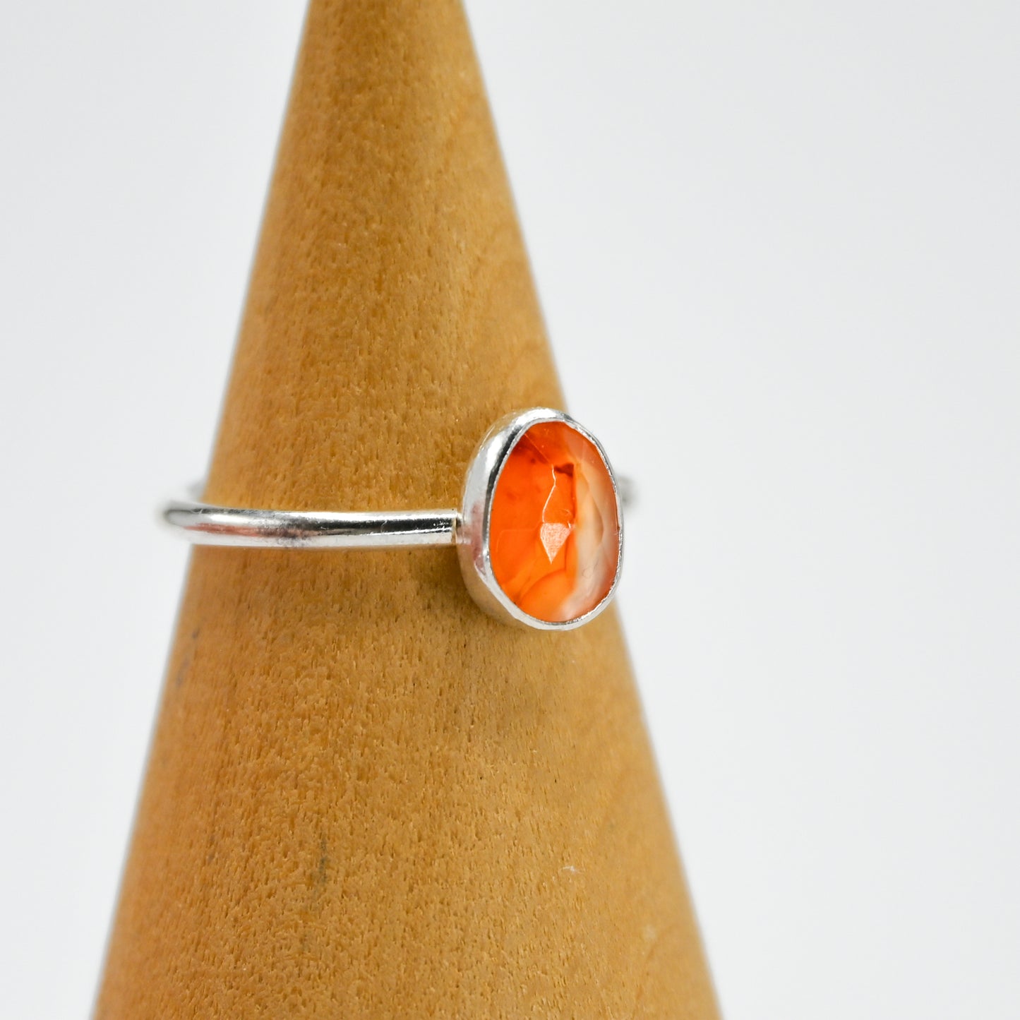 Rose cut carnelian size 5