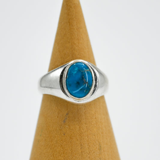 Signet with blue ridge turquoise size 5
