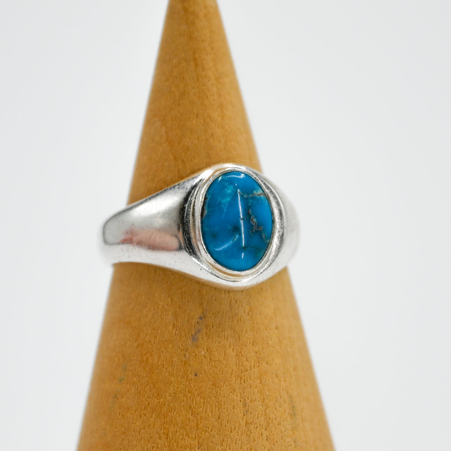 Signet with blue ridge turquoise size 5