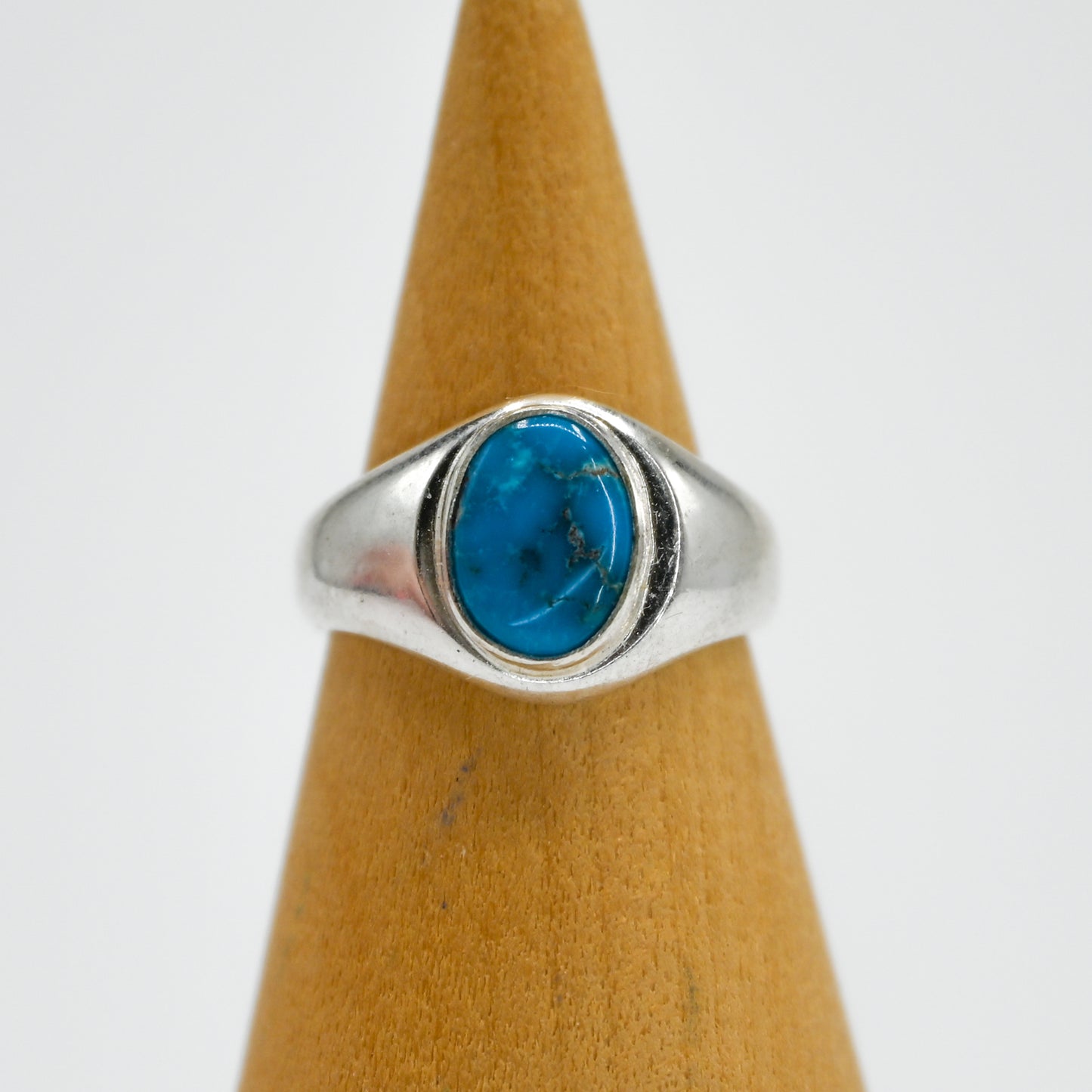 Signet with blue ridge turquoise size 5