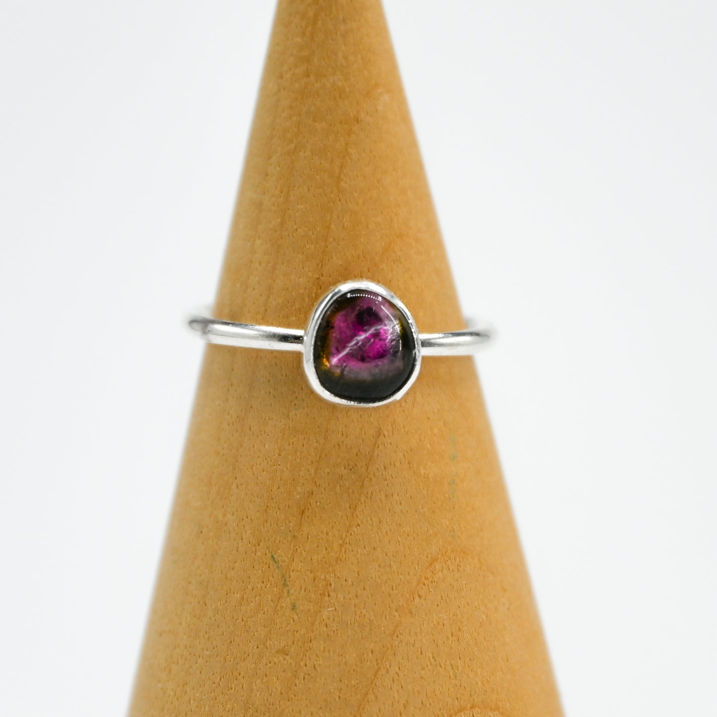 Watermelon tourmaline slice cab size 6.5