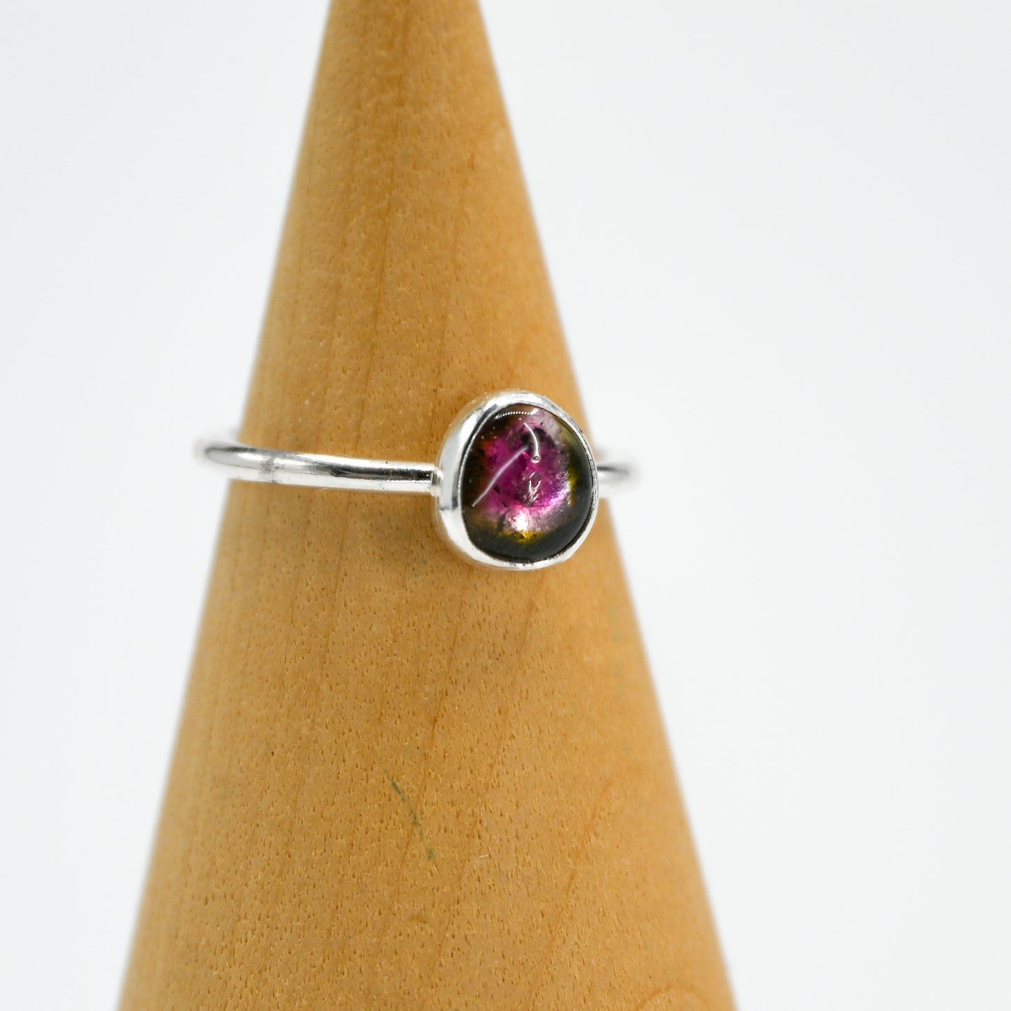 Watermelon tourmaline slice cab size 6.5