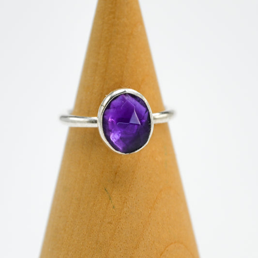 Rose cut amethyst size 7.25