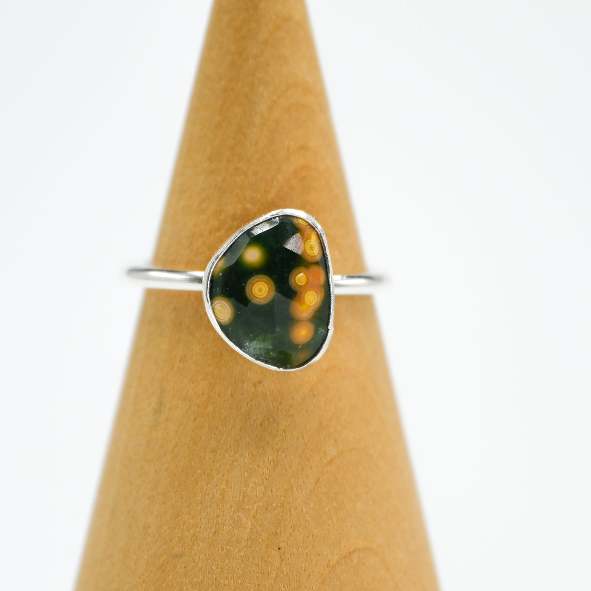 Rose cut ocean jasper size 7.25