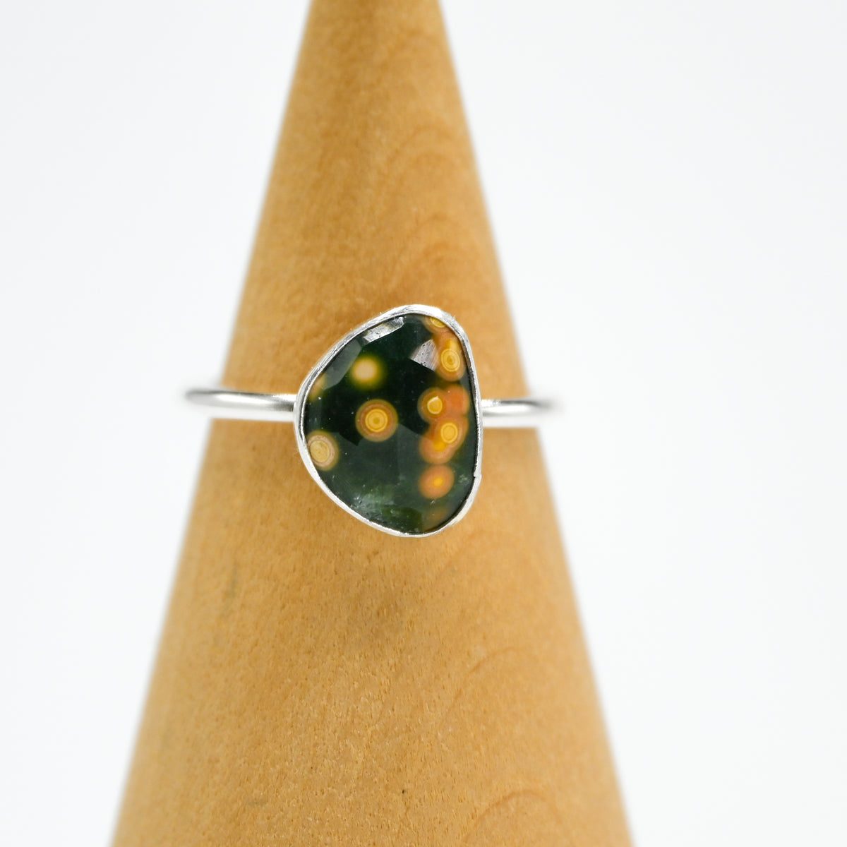Rose cut ocean jasper size 7.25