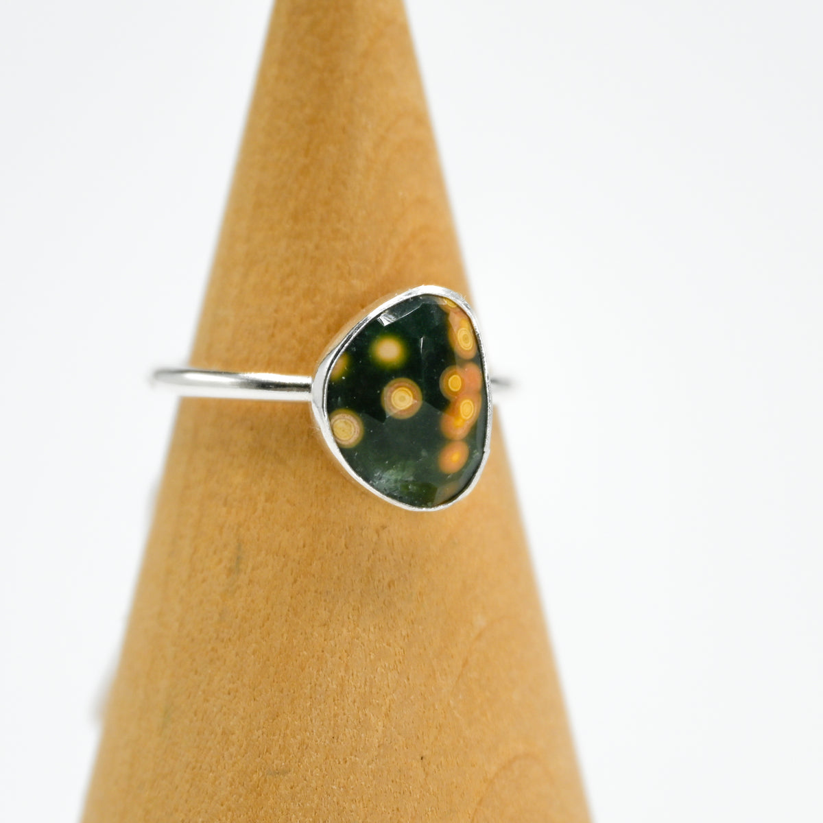Rose cut ocean jasper size 7.25