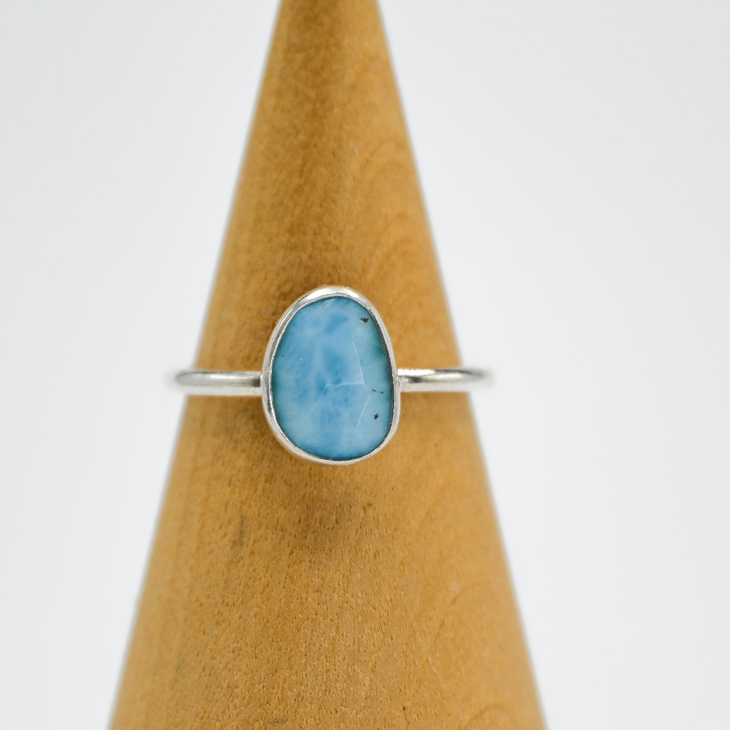Rose cut larimar size 7.25