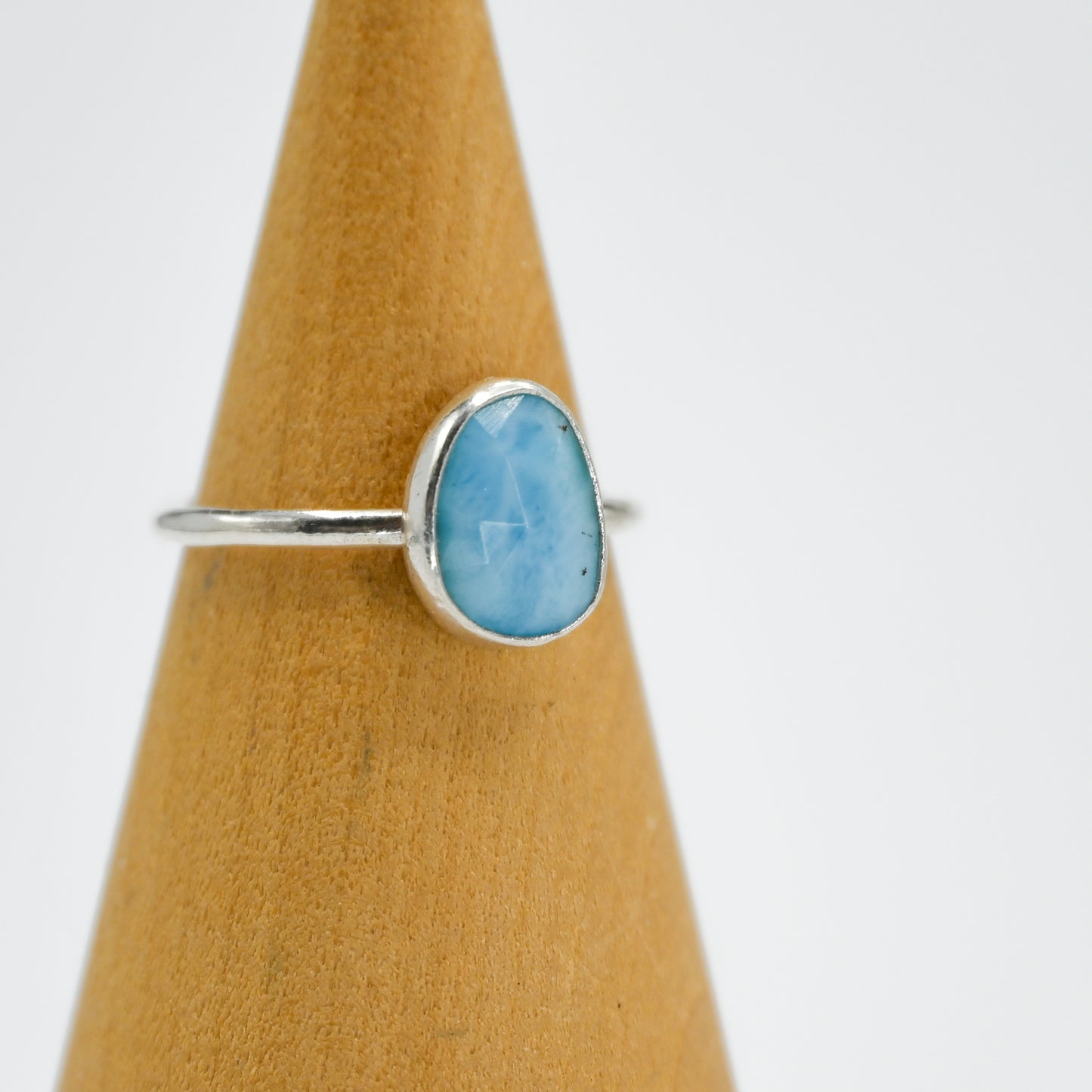 Rose cut larimar size 7.25