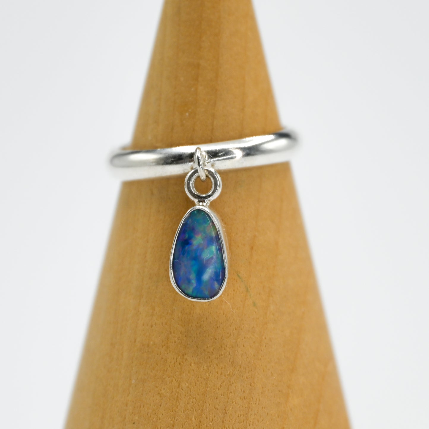 Australian opal charm dangle size 7.75