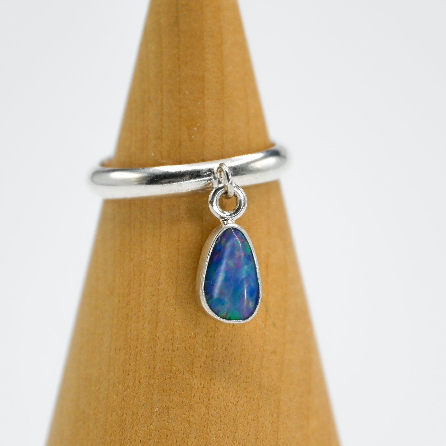 Australian opal charm dangle size 7.75