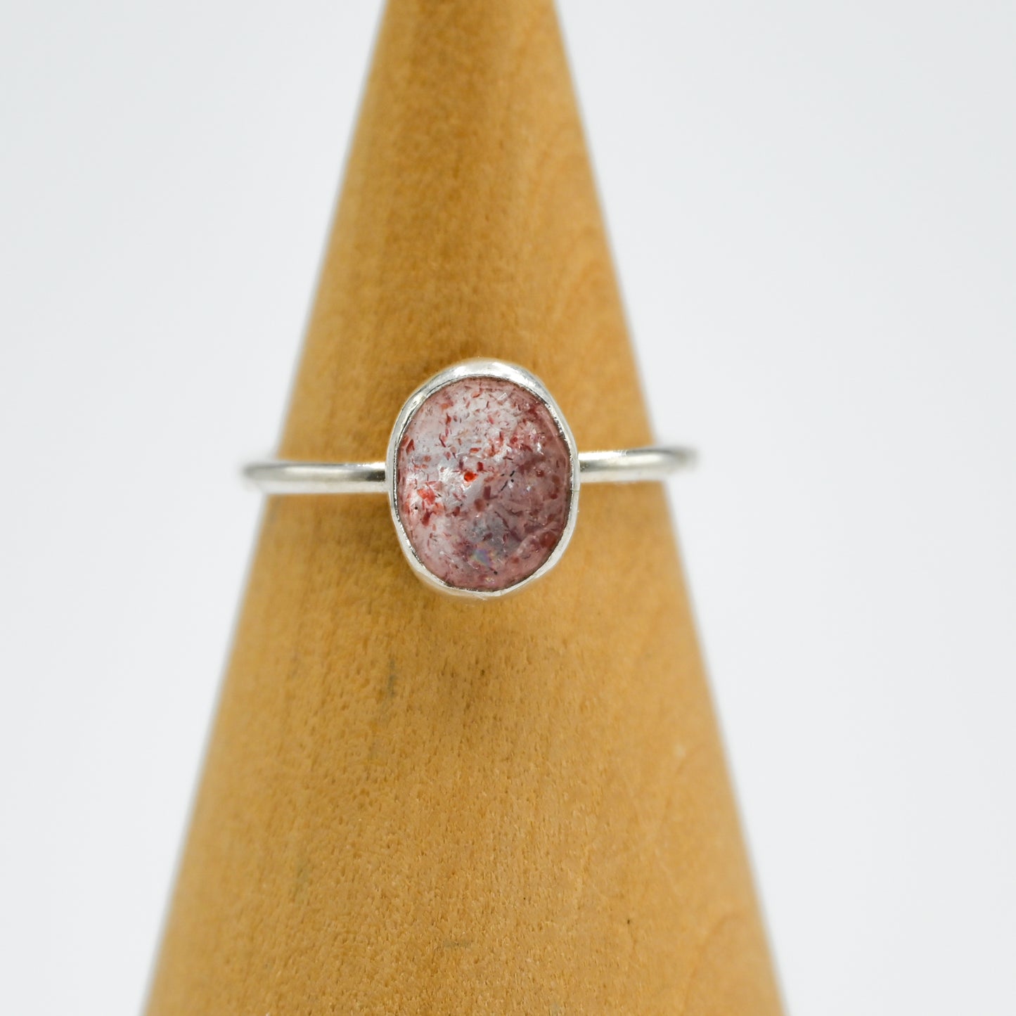 Rose cut strawberry quartz size 7.5