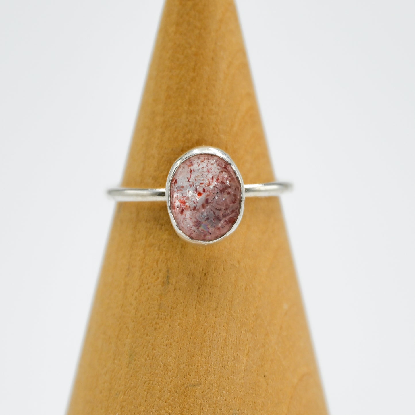 Rose cut strawberry quartz size 7.5