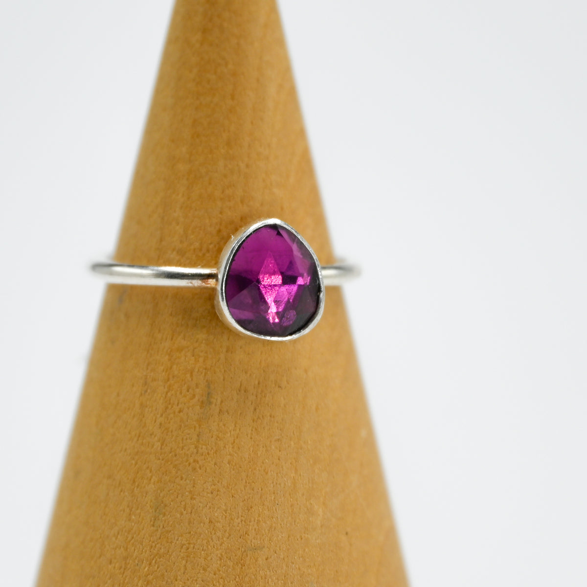 Rose cut rhodolite garnet size 7.5