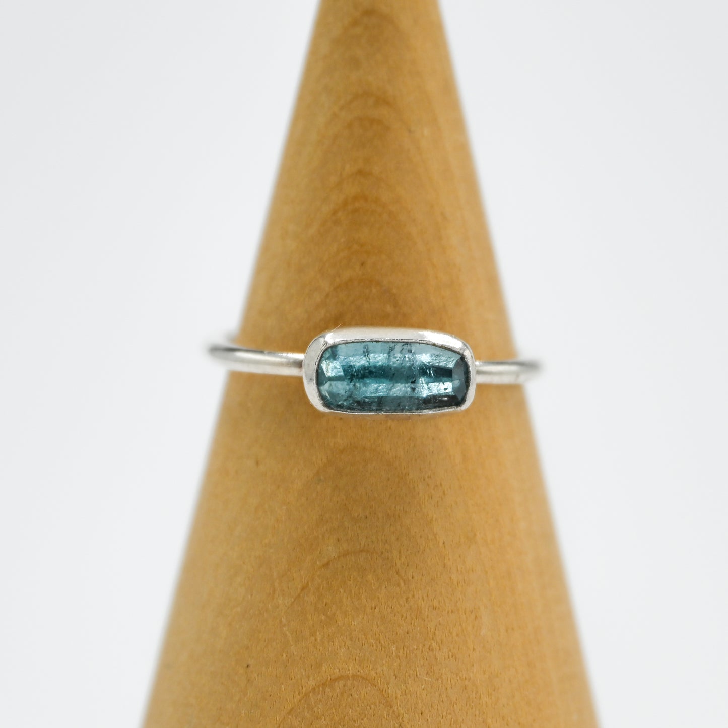 Rose cut horizontal blue tourmaline size 8