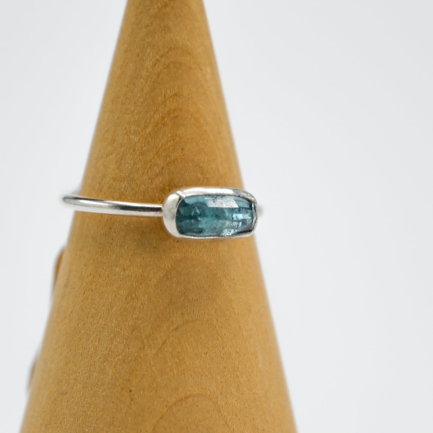 Rose cut horizontal blue tourmaline size 8