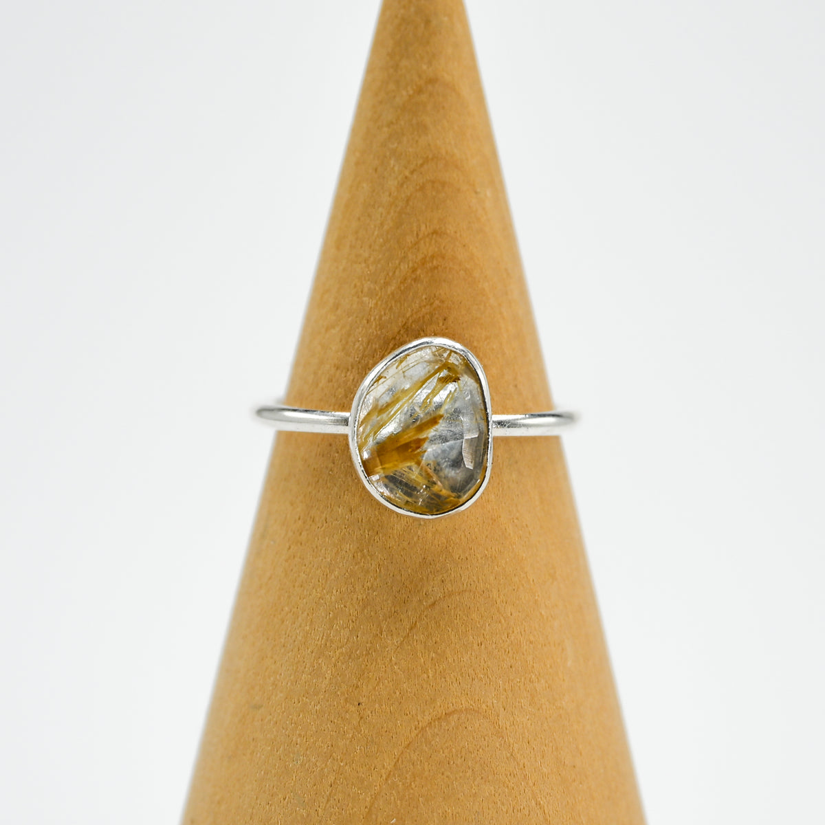 Rose cut rutile quartz size 8.5