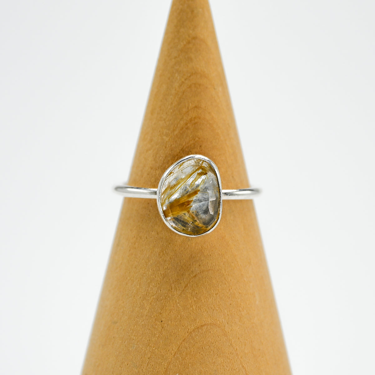 Rose cut rutile quartz size 8.5