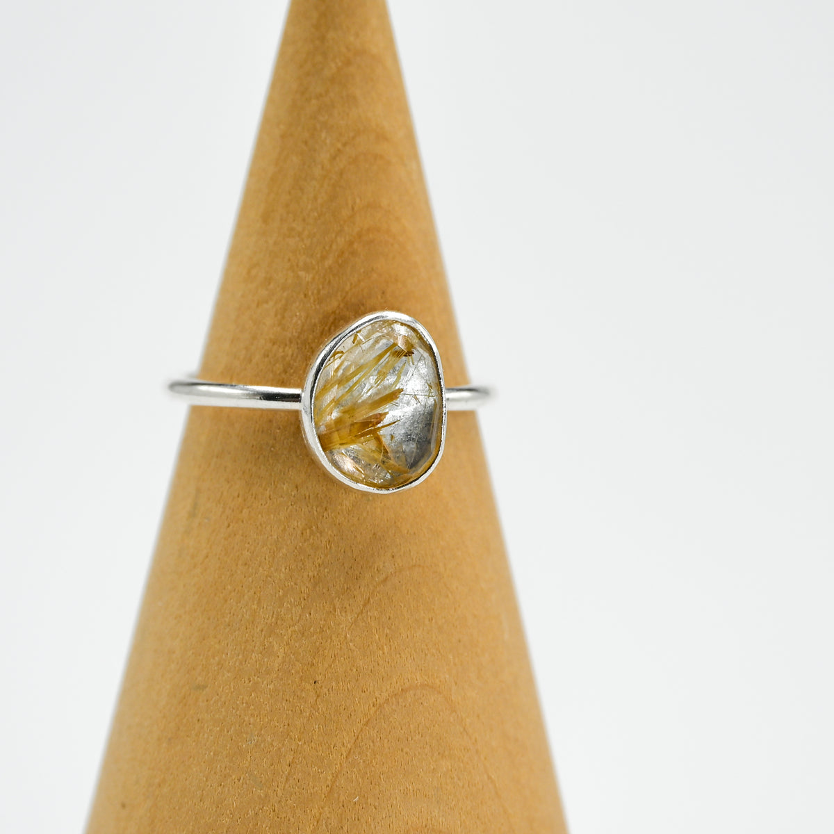 Rose cut rutile quartz size 8.5