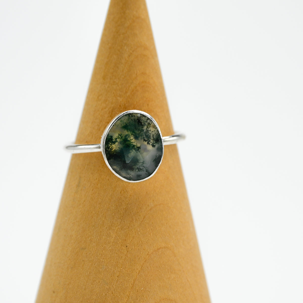 Rose cut moss agate size 8.75