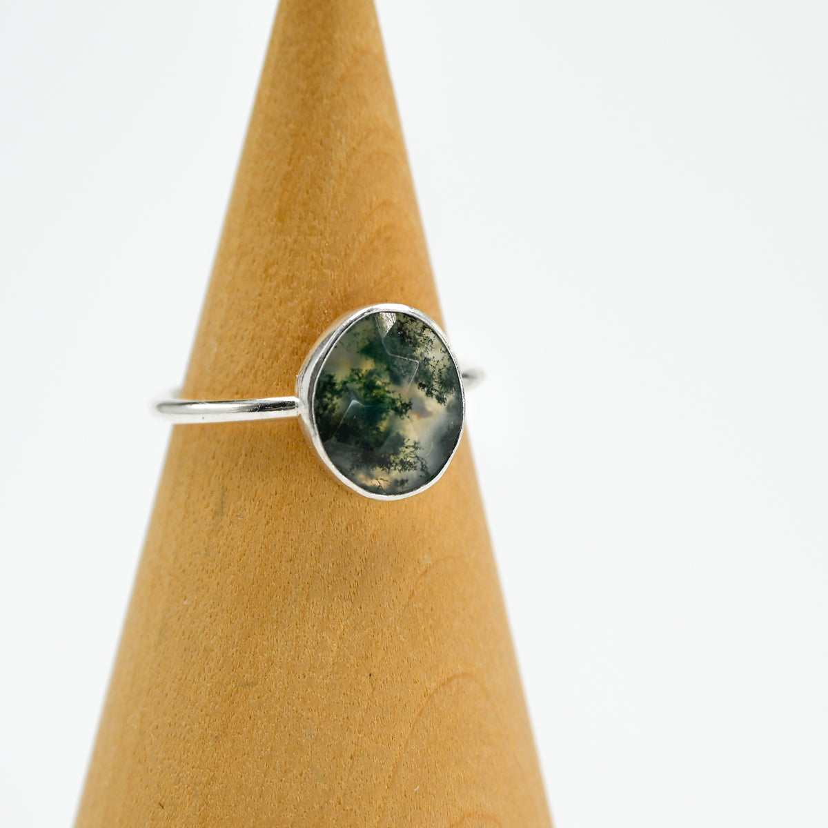 Rose cut moss agate size 8.75