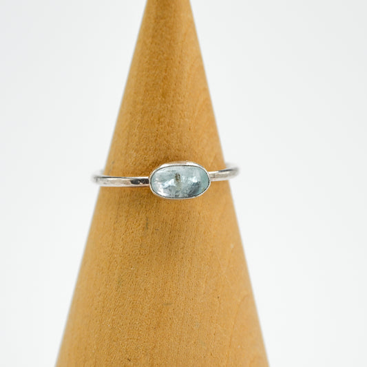 Horizontal rose cut aquamarine 9