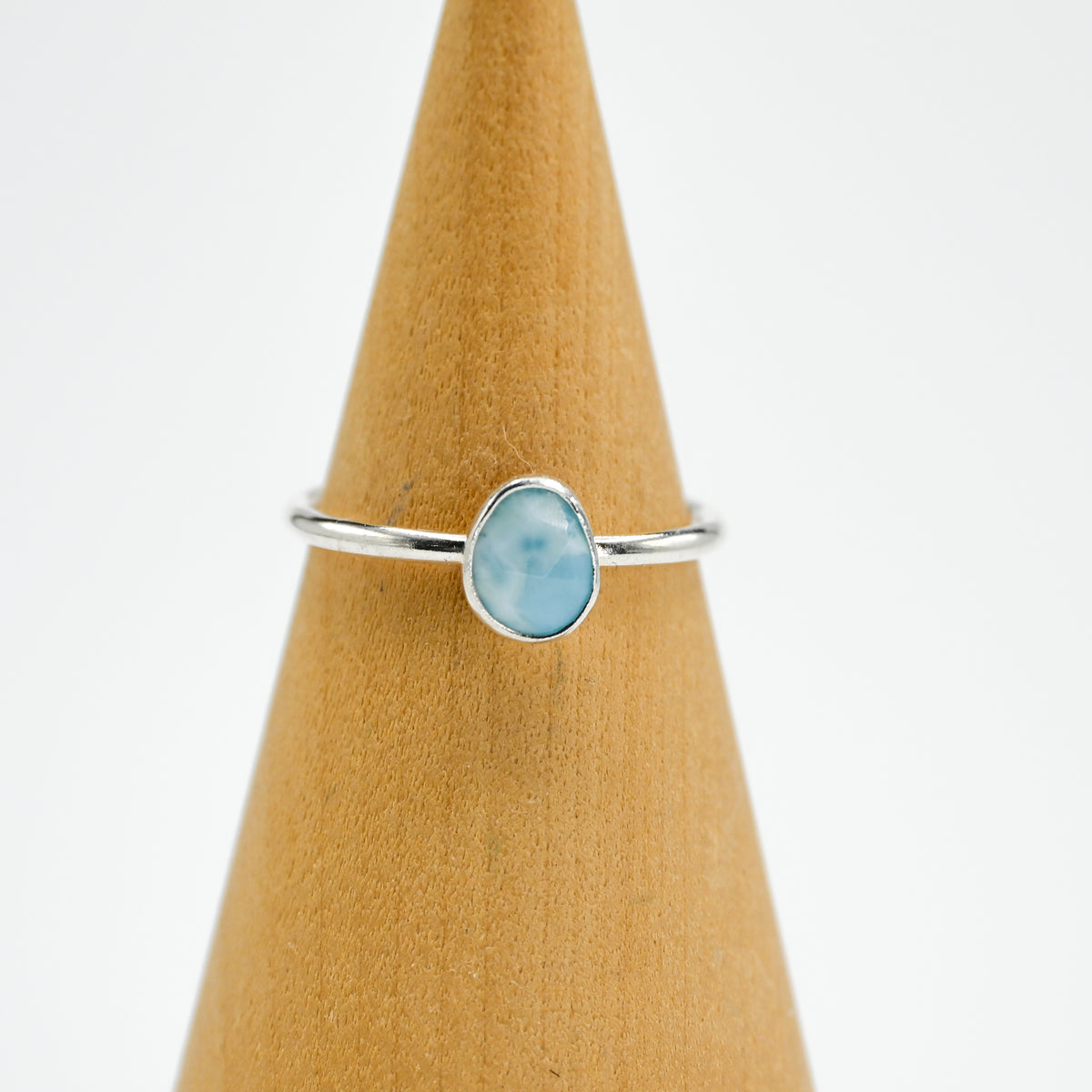 Rose cut larimar size 9