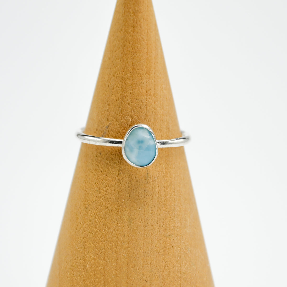 Rose cut larimar size 9