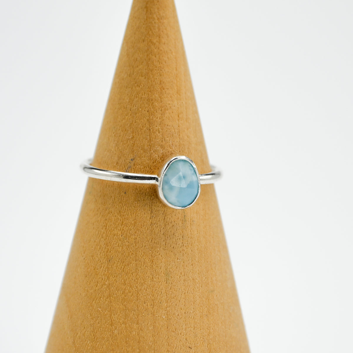 Rose cut larimar size 9