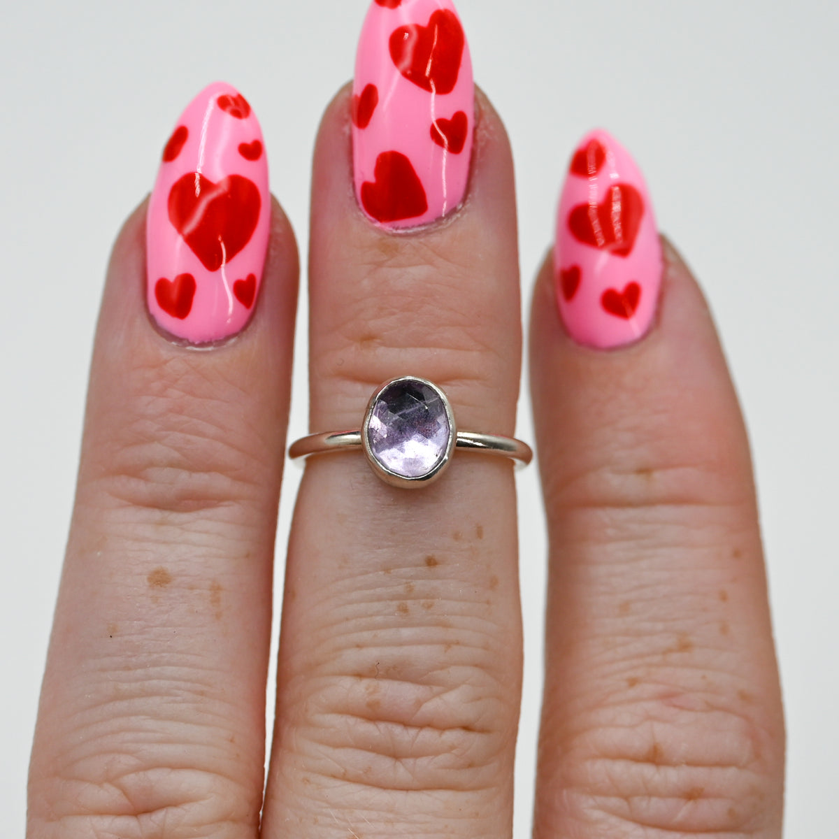 Rose cut amethyst size 4